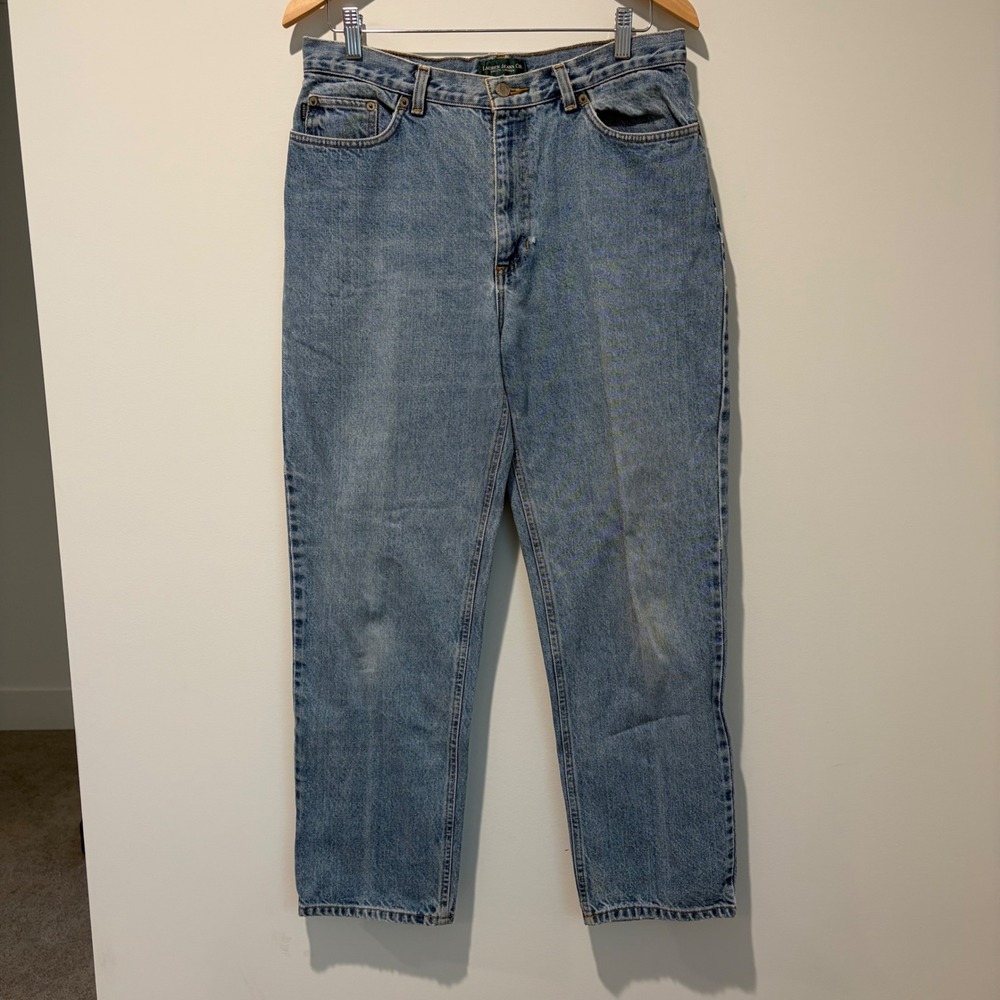 Lauren Jeans Co Ralph Lauren Vintage High Rise Straight Leg Jeans Blue Size 12